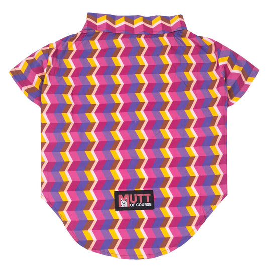 Mutt of Course Dark Geometrical Shirt For Your Furry Friend
