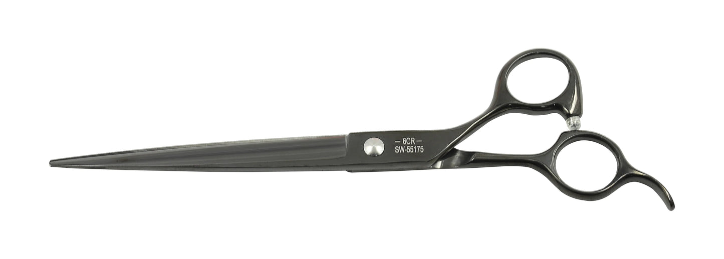 Kiss Grooming SWAN Straight Scissors, 7.5 Black