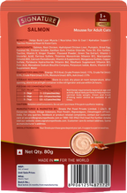 Signature Grain Zero Salmon Mousse Adult Cat Wet Food 80g (5+1) Buy 5 Get 1 Free