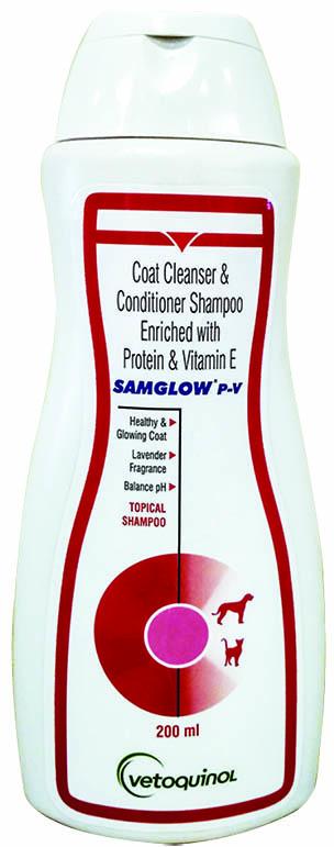 Vetoquinol Samglow P-V Shampoo For Dogs & Cats 200ml