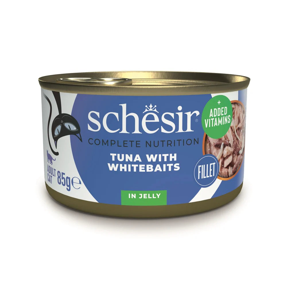 Schesir Complete Nutrition Tuna with Whitebaits Wet Food for Adult Cats 85g