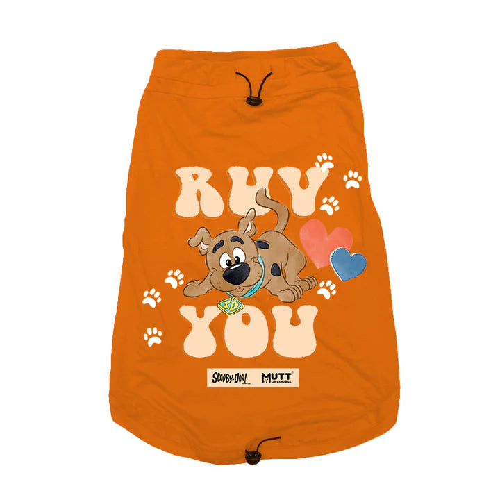 Mutt of Course Scooby Doo Ruv You T-Shirt For Dogs