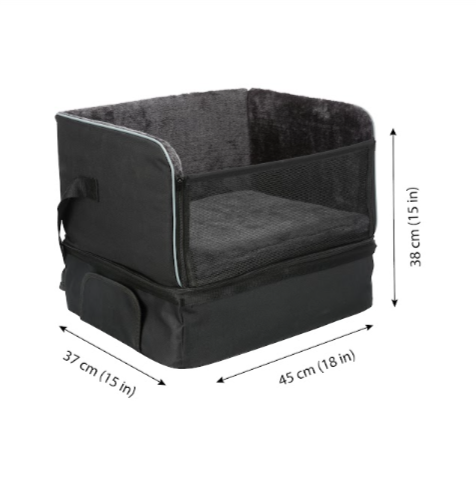 Trixie Car Seat 45x38x37cm Upto 8kg Dogs (Black)