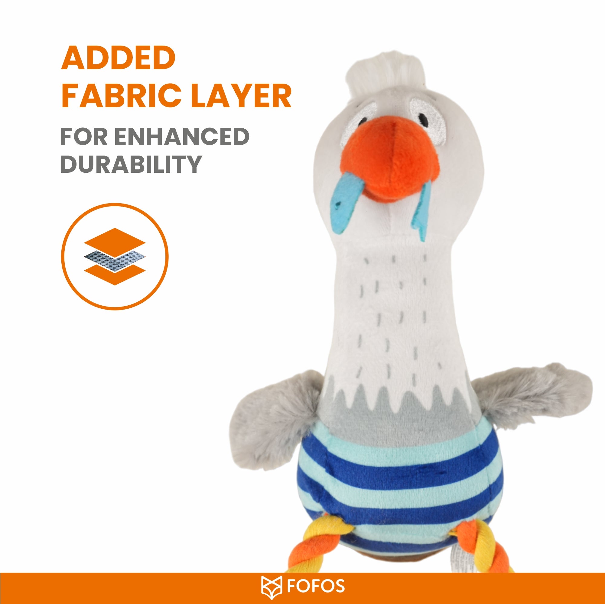 FOFOS Sealife Toy Sea Mew For Dogs 11 x 11 x 38cm