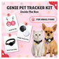 Kennel Genie Pet Tracker Kit Adjustable Collar For Dogs and Cats Work with Apple