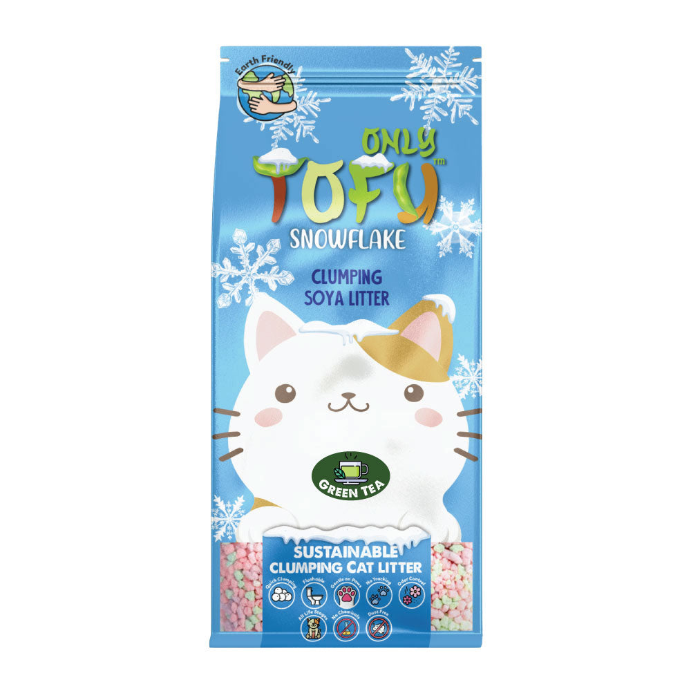 Nutra Pet Tofu Snowflake Clumping Cat Litter Green Tea - 7 Liters