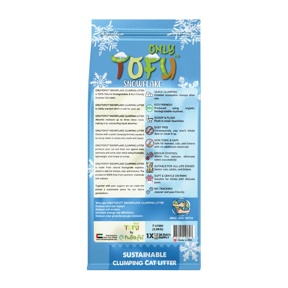 Nutra Pet Tofu Snowflake Clumping Cat Litter Green Tea - 7 Liters