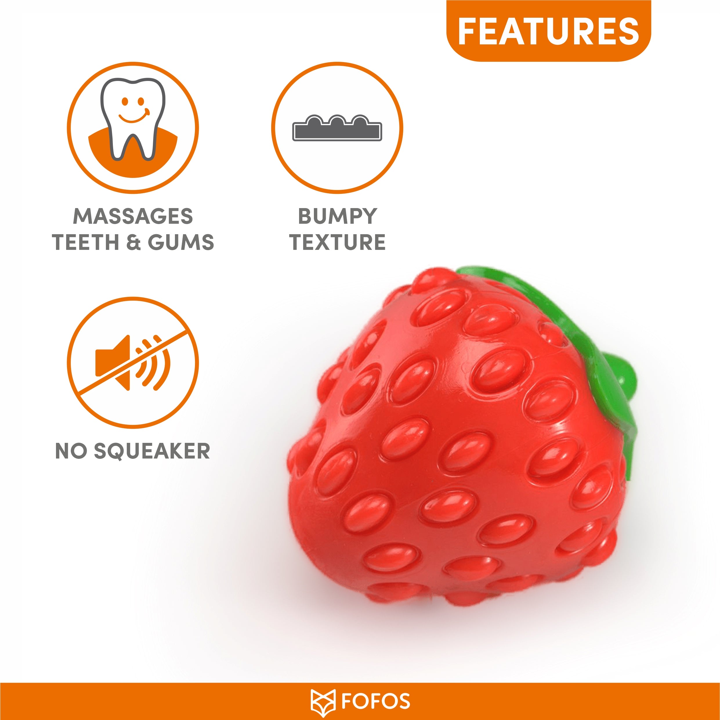 FOFOS Fruity-Bites Silence Strawberry 9 x 8.1 x 7.9 cm