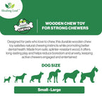 Healing Leaf Wooden chew Toys Bone For Dogs 11 x 3 x 0.5cm