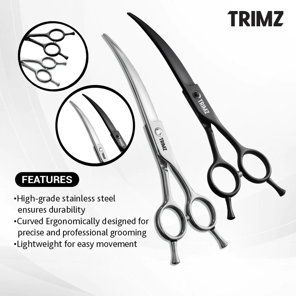 Trimz Curved Scissors For Pets 7inch