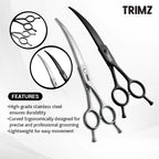 Trimz Curved Scissors For Pets 7inch