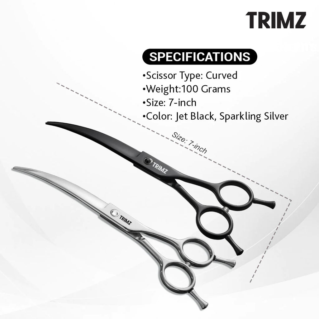 Trimz Curved Scissors For Pets 7inch