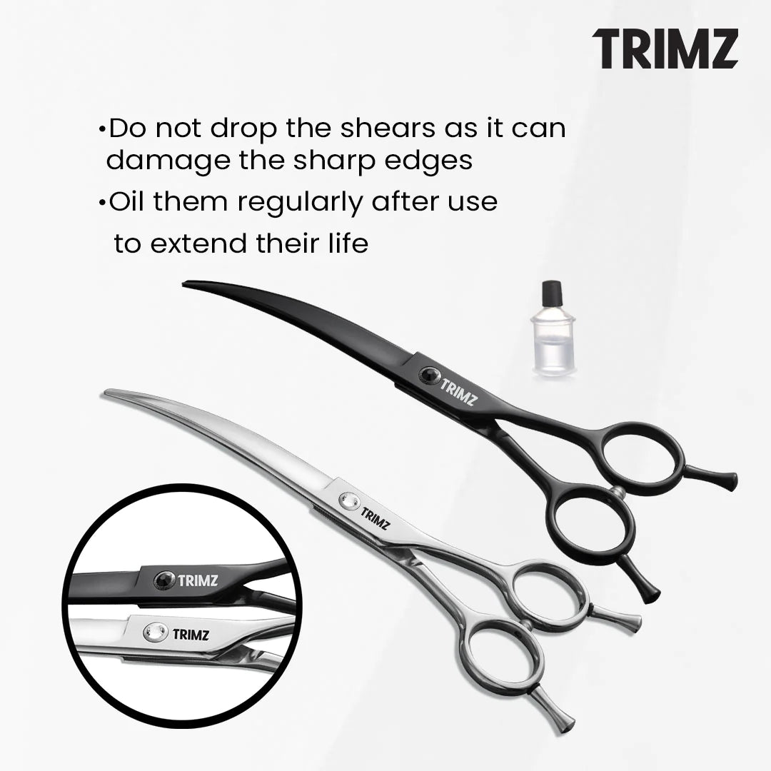 Trimz Curved Scissors For Pets 7inch