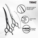 Trimz Curved Scissors For Pets 7inch