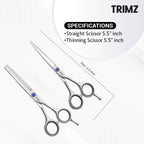 Trimz Scissor Set of Two 5.5 Sparking Silver