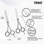 Trimz Scissor Set of Two 5.5 Sparking Silver