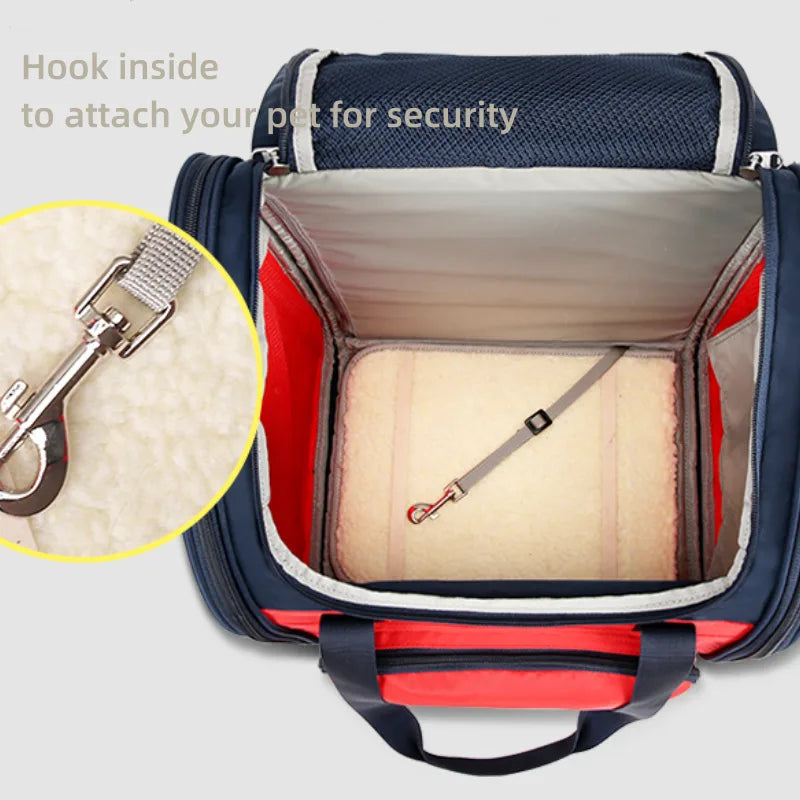 Truelove Pet Outdoor Carrier l Water Resistance Fabric Pet Shoulder Backpack l 34 x 30 x 40cm l Color May Vary