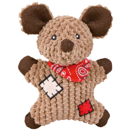 Trixie Mouse With Patches Fabric/Jute Plush & Squeaker Toy For Dogs 19cm