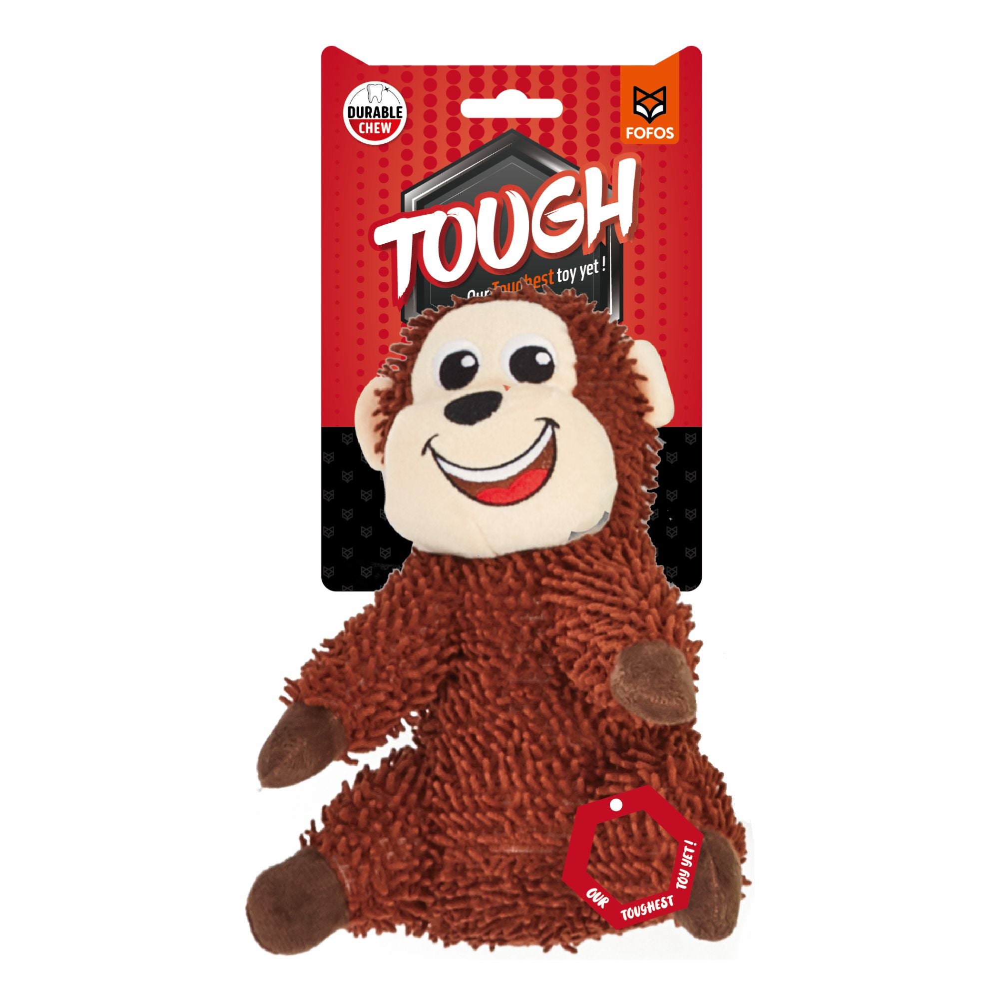 FOFOS Tough Dog Toy Monkey 17.5 x 14.5 x 23.5 cm