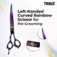 Trimz Left Handed Curved Scissor 7inch Rainbow