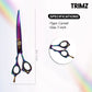 Trimz Left Handed Curved Scissor 7inch Rainbow