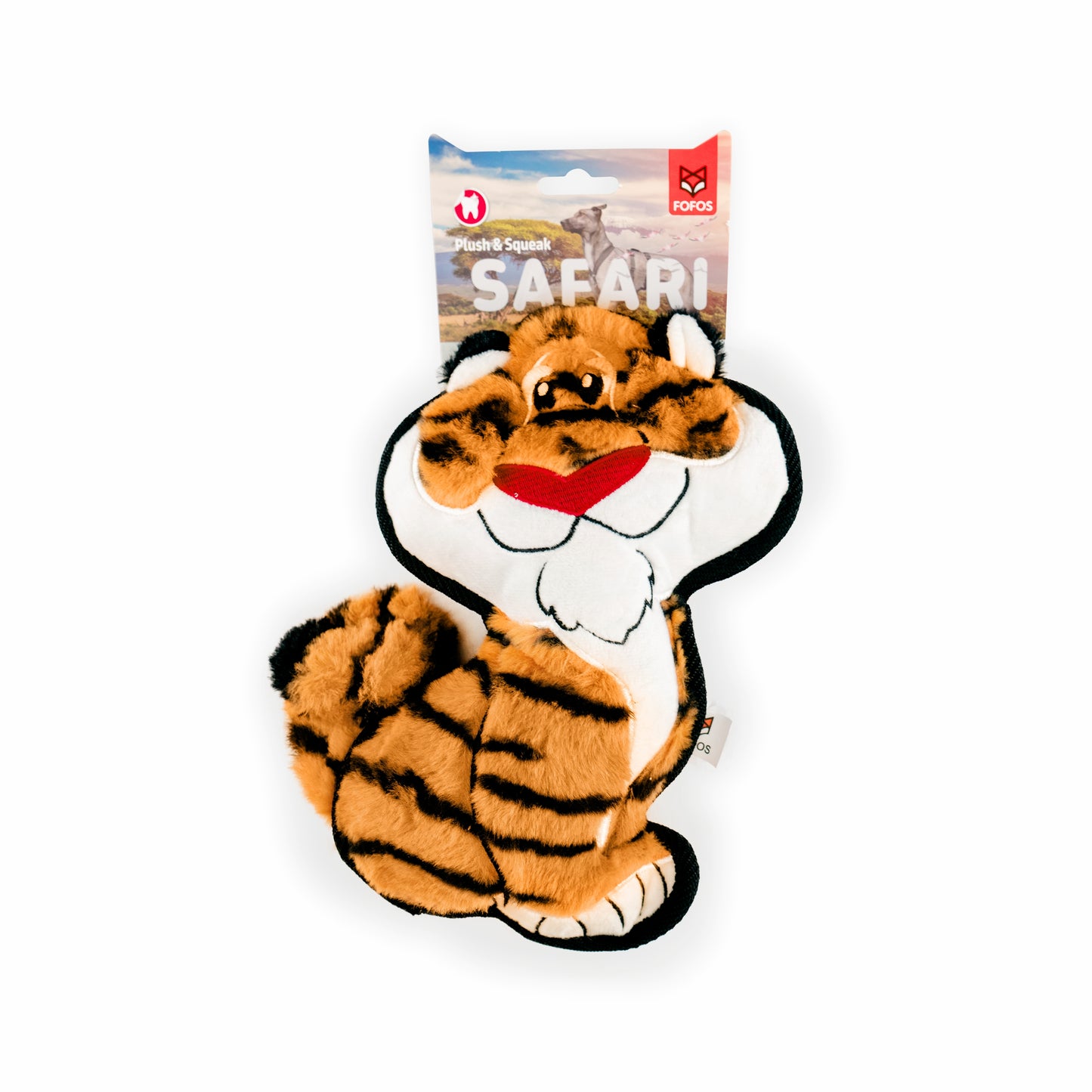 FOFOS Safari Line Tiger Dog Toy 27 x 26 x 6.5cm