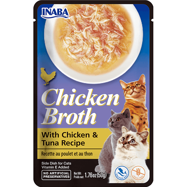 Inaba Chicken Broth with Chicken & Tuna Recipe Treats For Cats 50g