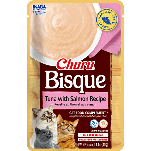 Inaba Churu Bisque Tuna with Salmon recipe Cat Treat 40g