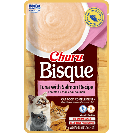 Inaba Churu Bisque Tuna with Salmon recipe Cat Treat 40g