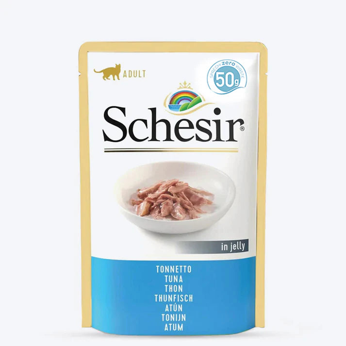 Schesir Tuna Whole Meat & Rice in Jelly Adult Cat Wet Food 50g