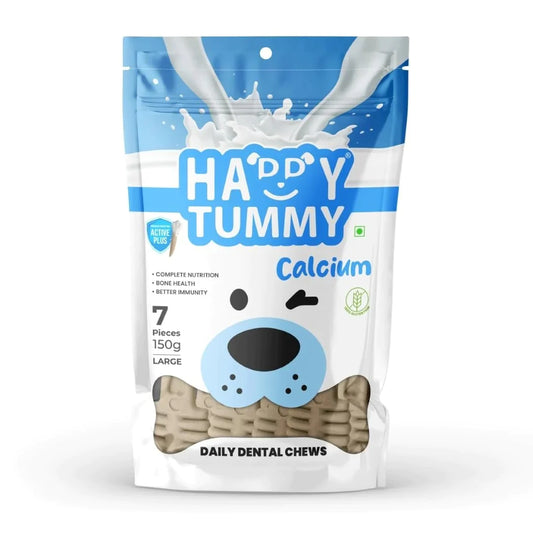 Happy Tummy Calcium Daily Dental Chew Vegetarian & Sustainable Treat For Dogs