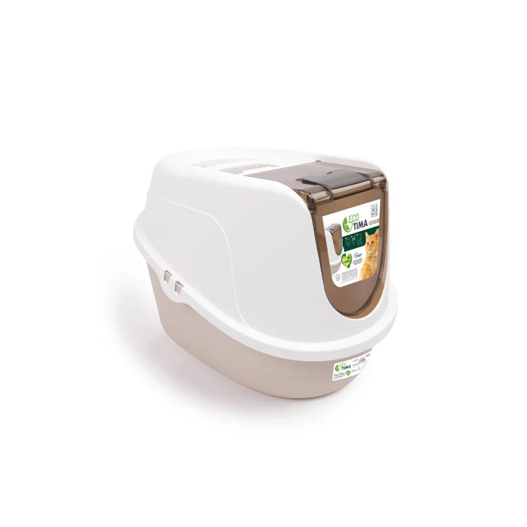 M-Pets Eco Tima Cat Litter Box Desert Sand Medium 60.2 x 45.1 x 42.4 cm
