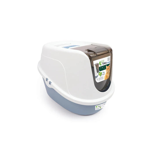 M-Pets Eco Tima Cat Litter Box Ocean Blue 60.2 x 45.1 x 42.4 cm