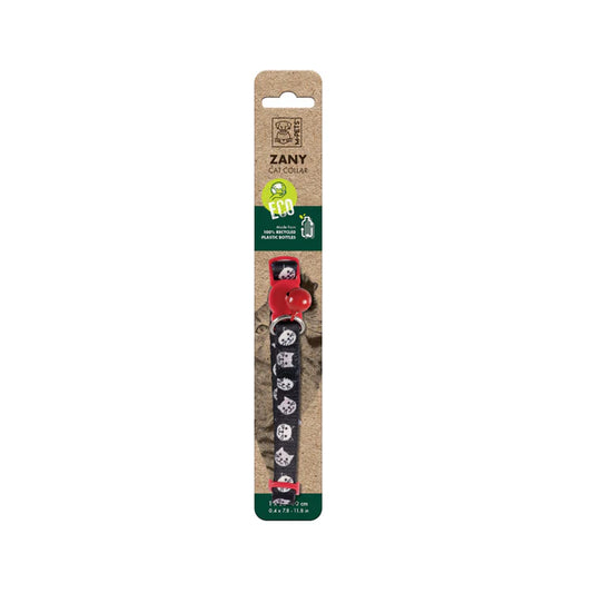 M-Pets ZANY Cat ECO collar Black & Red 1 cm x 20-30 cm