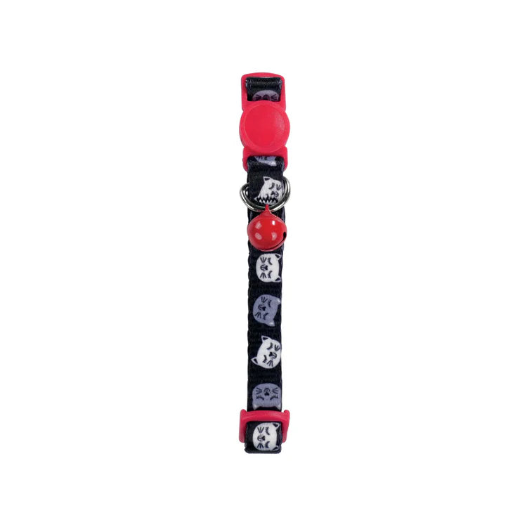 M-Pets ZANY Cat ECO collar Black & Red 1 cm x 20-30 cm