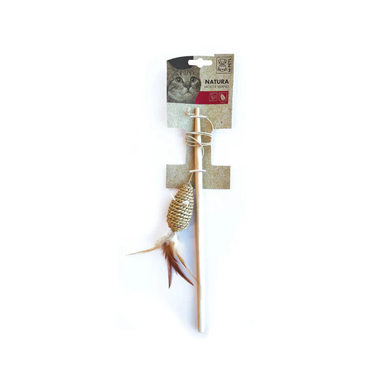 M-Pets Nautra Mouse Wand Cat Toy