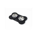 M-Pets Duet Bowl with Silicon Mat 400mlx2