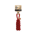 M-Pets Coto Loop Bar Natural Cotton Red Toy for Dogs Small 22cm