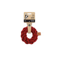 M-Pets Coto Loop Ring Natural Cotton Red Toy for Dogs Medium 18cm