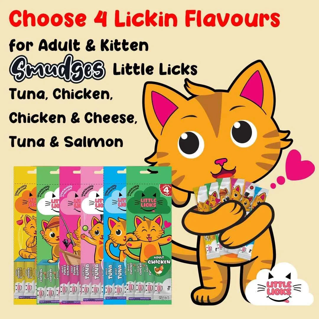 Smudges Little Licks Adult Tuna Creamy Bisque Treats for Adult Cat 4 x 15g