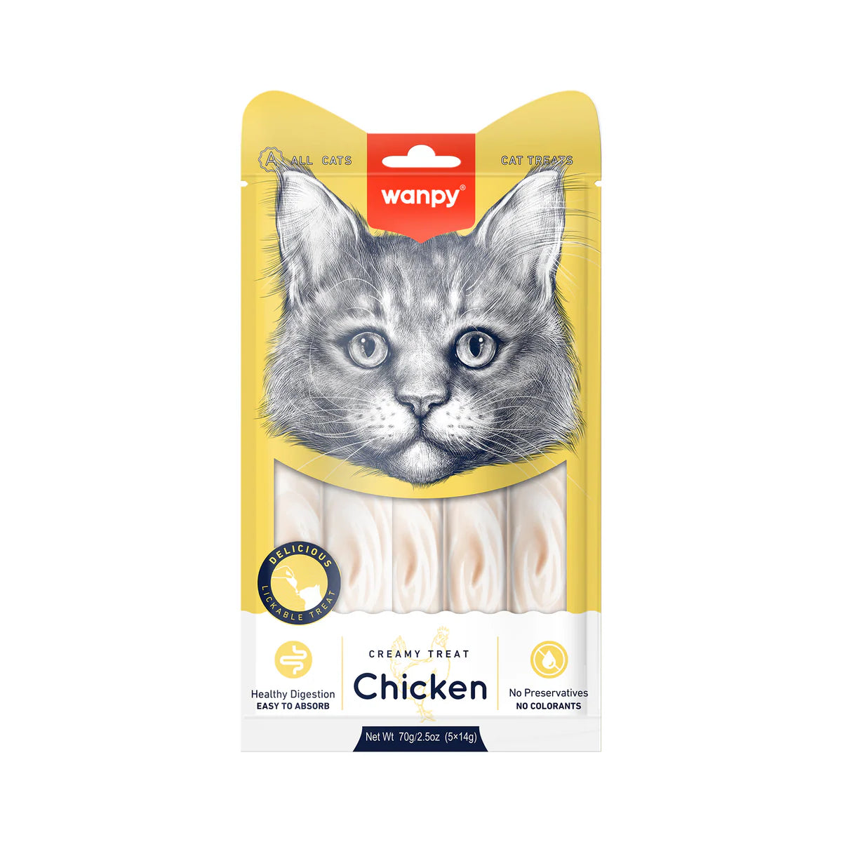 Wanpy Creamy Treat Chicken For Cats 70g