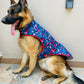 Caninkart Printed Jacket For Your Furry Friend - Blue Blossom