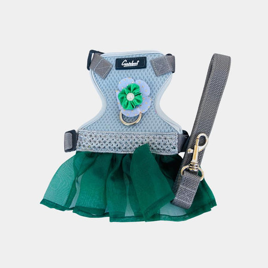 Caninkart Princess Harness For Cat & Pup Green