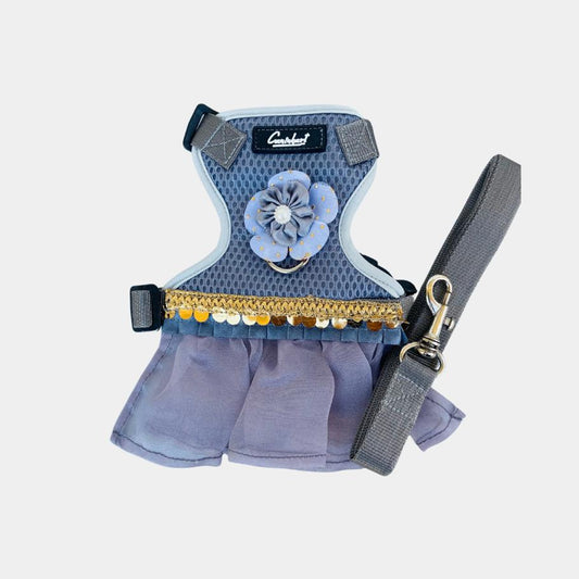 Caninkart Princess Harness For Cat & Pup Grey