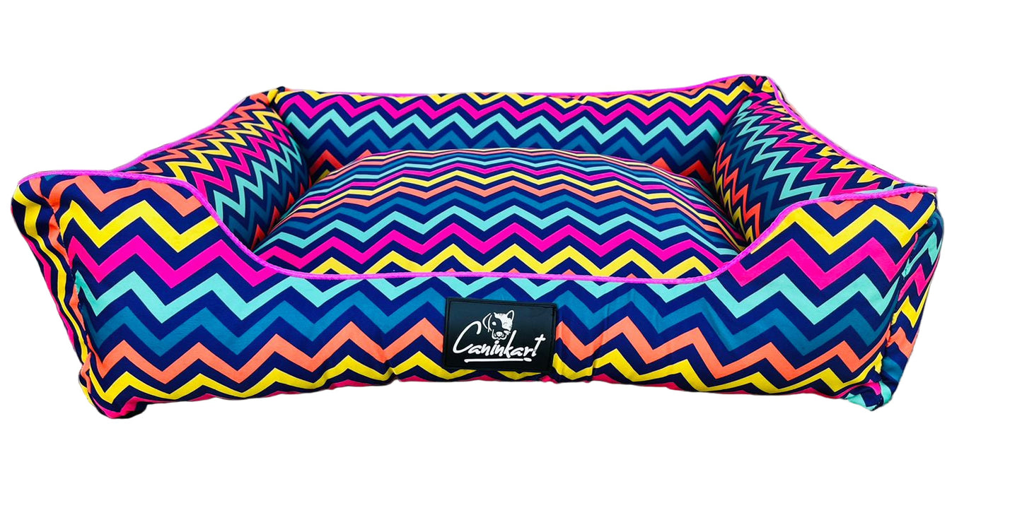 Caninkart Premium Printed Lounger Bed For Dogs