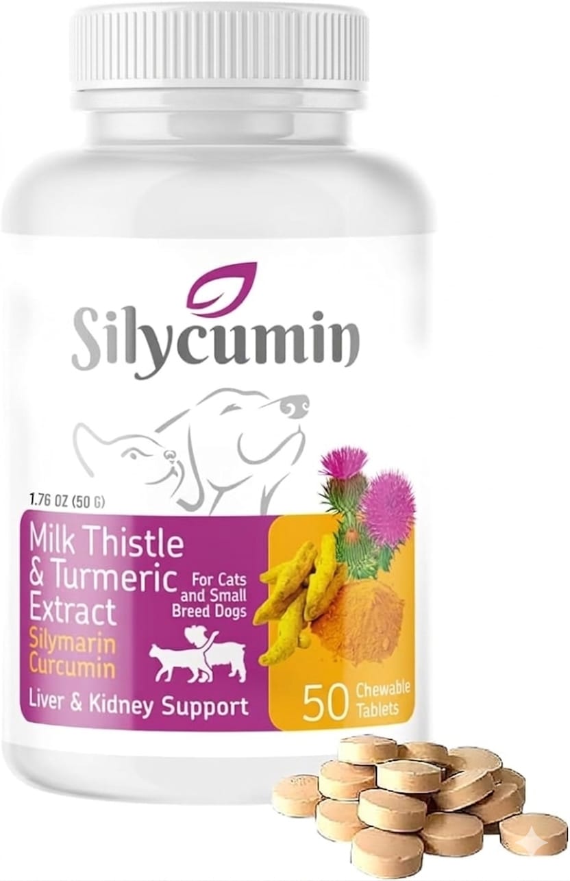 Bio Pet Active Silycumin For Kidney & Liver Support for Cats and Small Breed Dogs (50 Tablets)