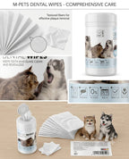 M-Pets Dental Wipe For Dogs & Cats 40pcs