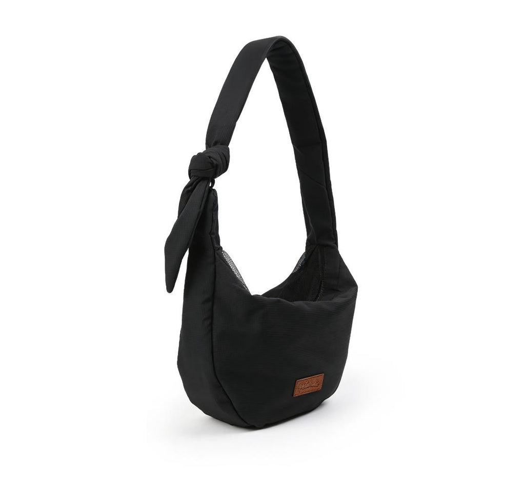 Petaholic Chic Kangaroo Bag Charcoal Black For Small Dogs and Cats 45 x 15 x 28cm