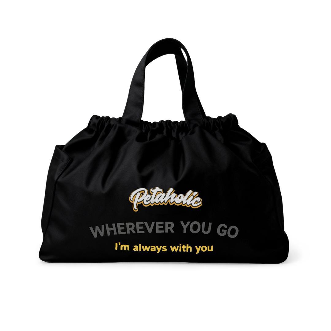 Petaholic Dynamic “Petote” Sling Bag Charcoal Black For Small Dogs and Cats 48 x 15 x 28cm