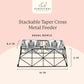 Pawpourri Stackable Taper Cross Metal Feeder I Size 16" L X 8.4" W X 6" H